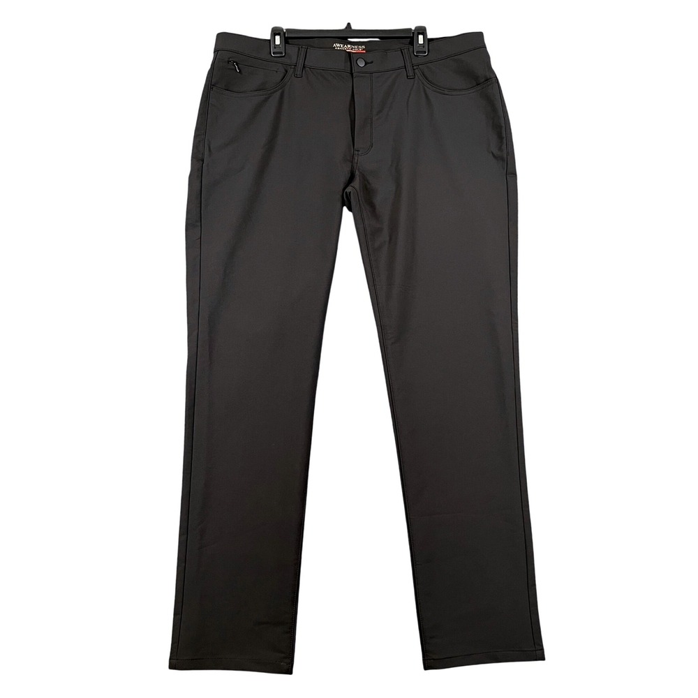 Kenneth Cole Awearness Performance Pants Men 40x34 Slim Tech Stretch Office Golf